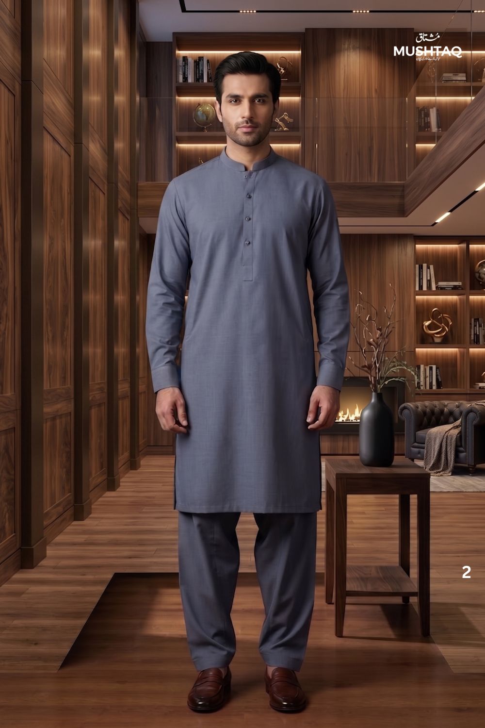 Mens Unstitched Cotton Khaddar Collection Desgin - 2