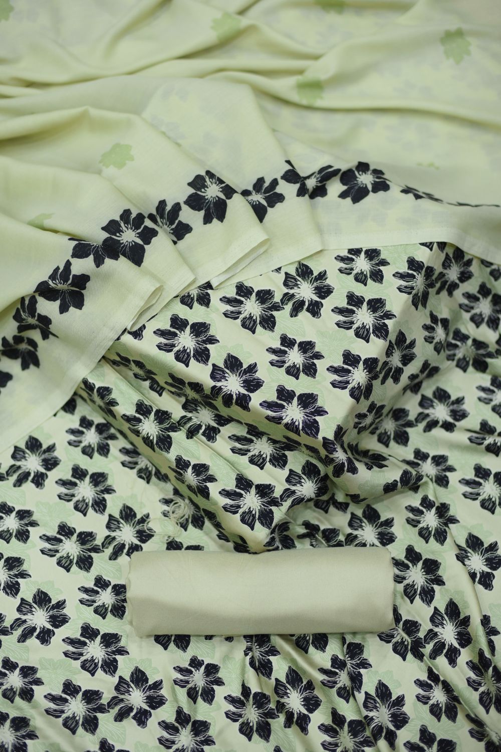 3Pcs Printed marina with wool Shawl Degsin - 23