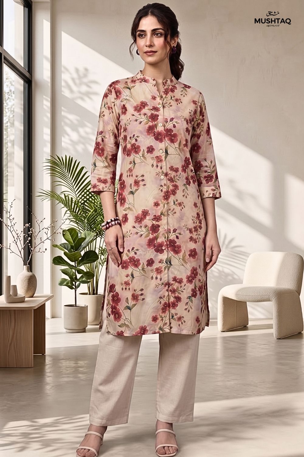 2Pcs Unstitched Printed Lawn Dua Collection Desgin - 2