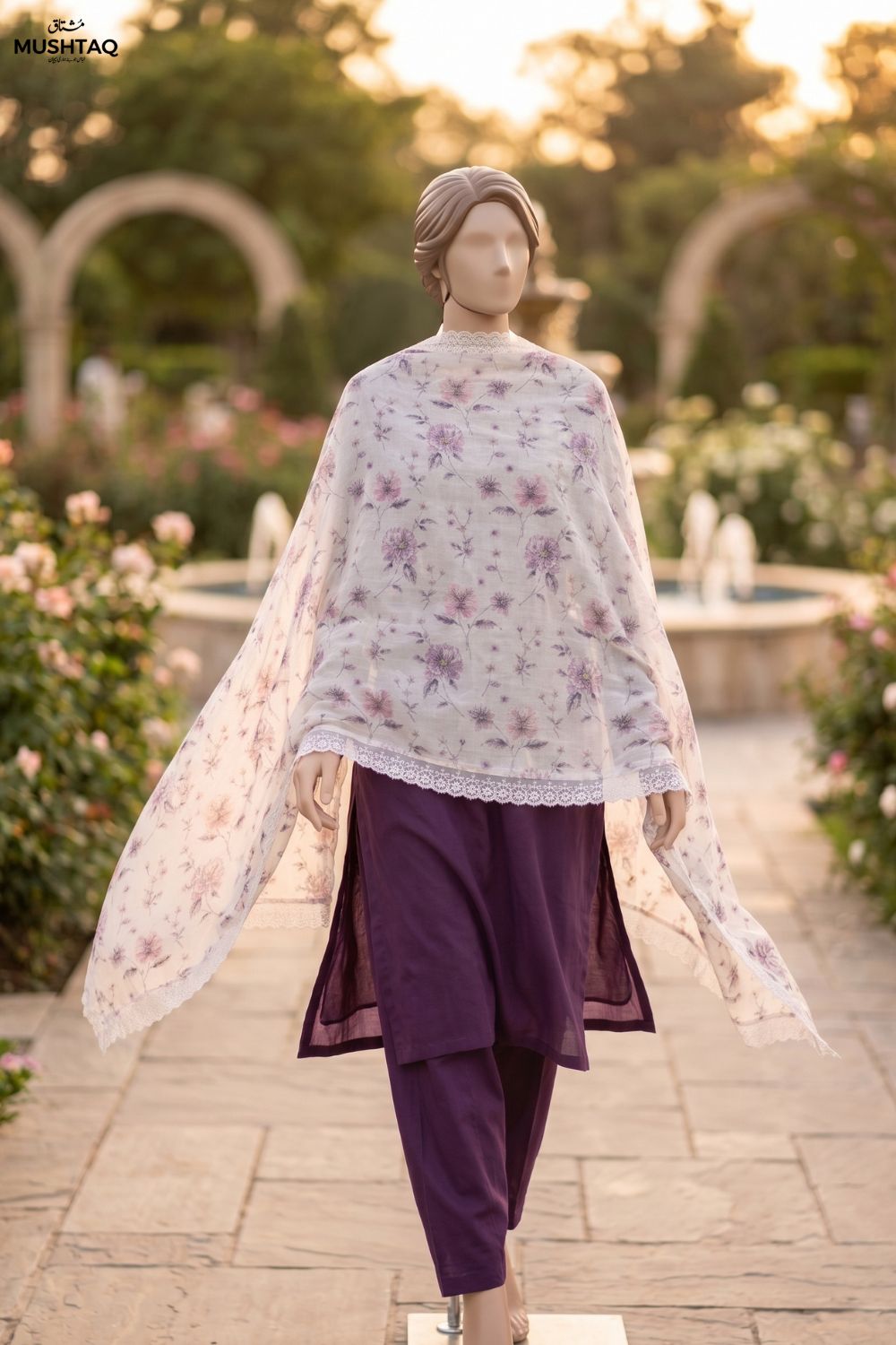 Embroidered Lawn Shawl Desgin - 15