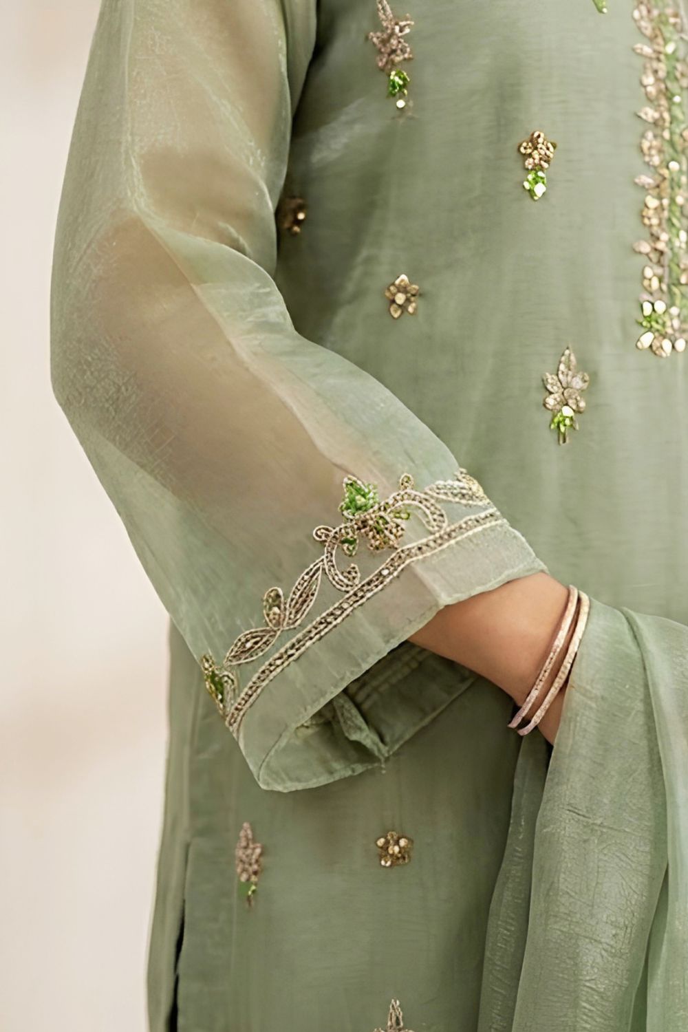 AEN-01 Party Wear by MCS Unstitched Handmade Sheesha Silk Shirt