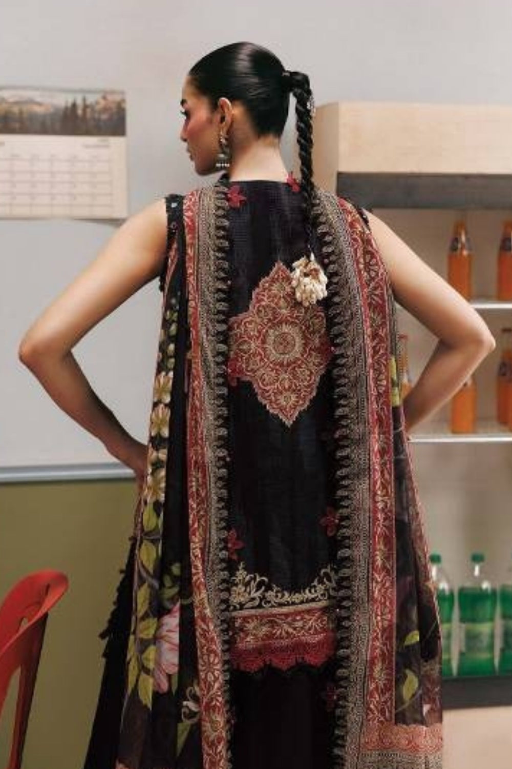 Maria B 3 Piece Unstitched Printed Suit MB-CUSV15-05B
