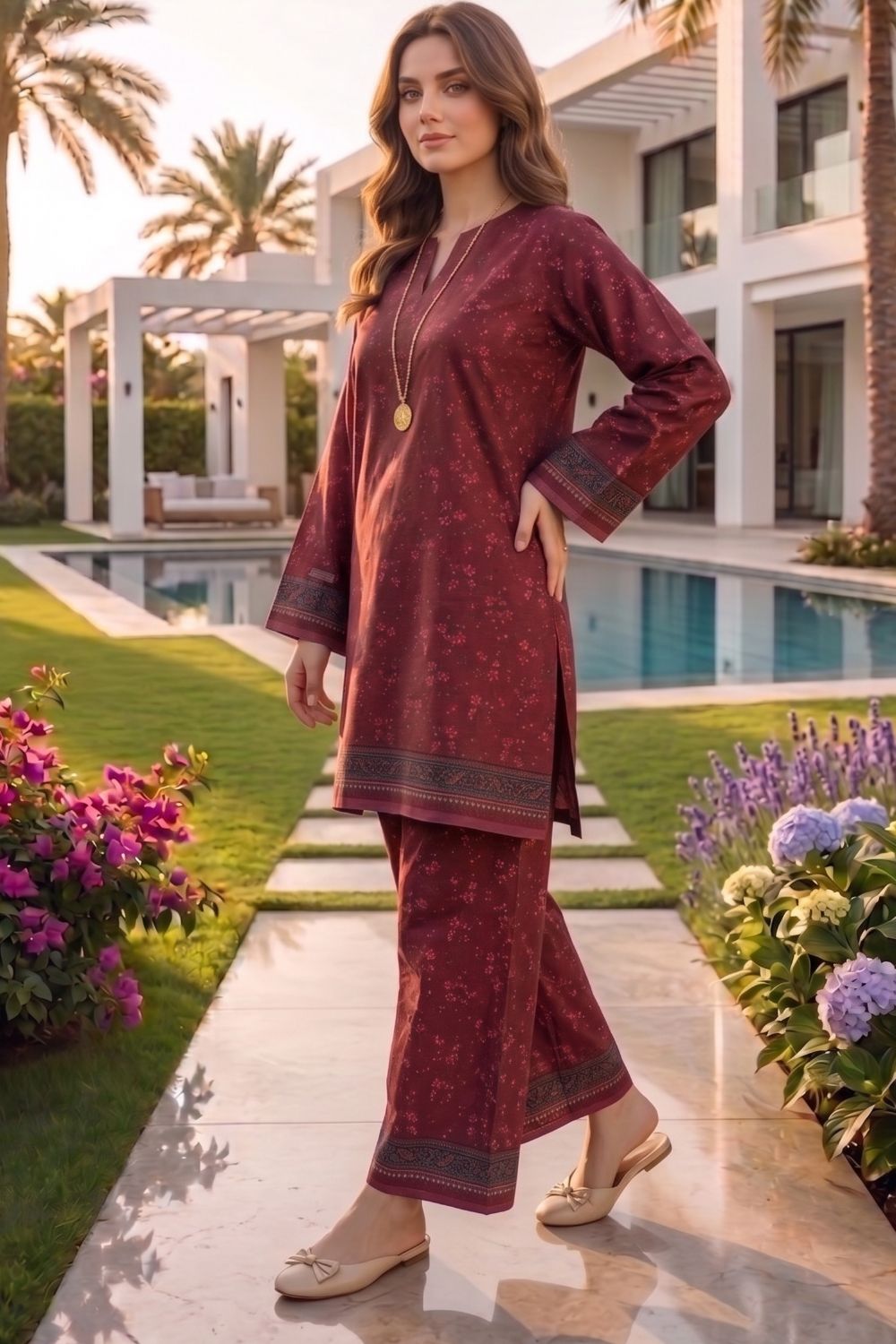 2Pcs Unstitched Printed Noorain Lawn Collection Desgin -8