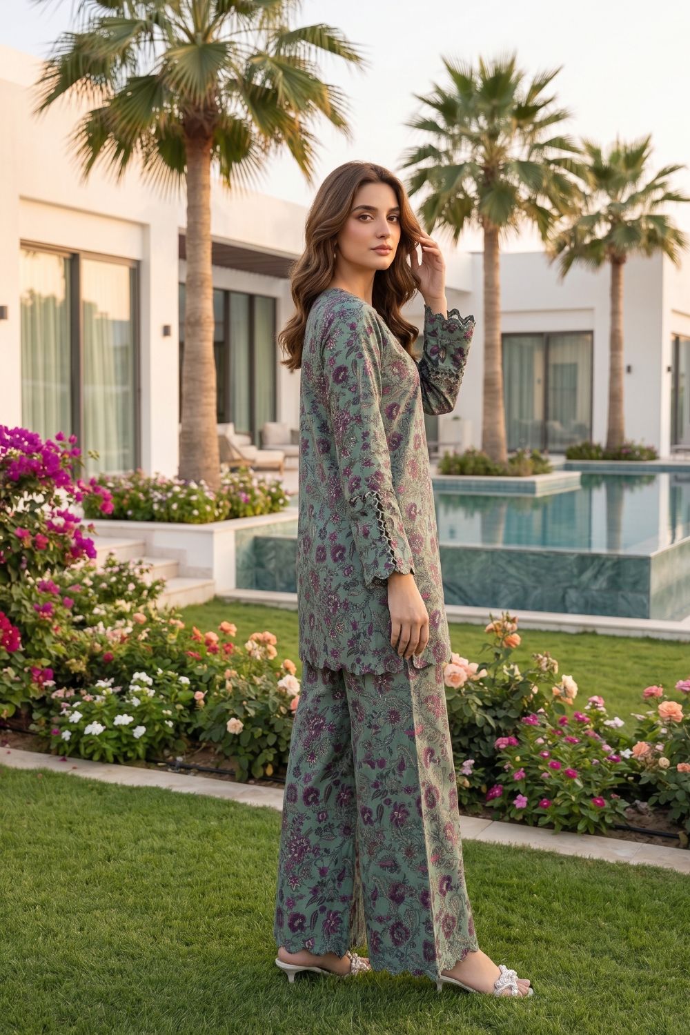 2Pcs Unstitched Printed Noorain Lawn Collection Desgin - 9