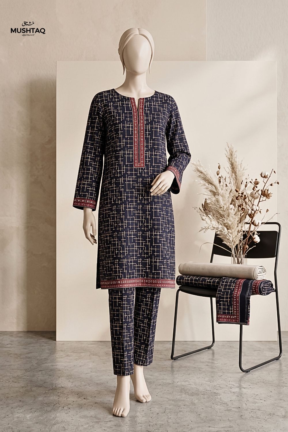 2Pcs Unstitched Printed Lawn Dua Collection Desgin - 1