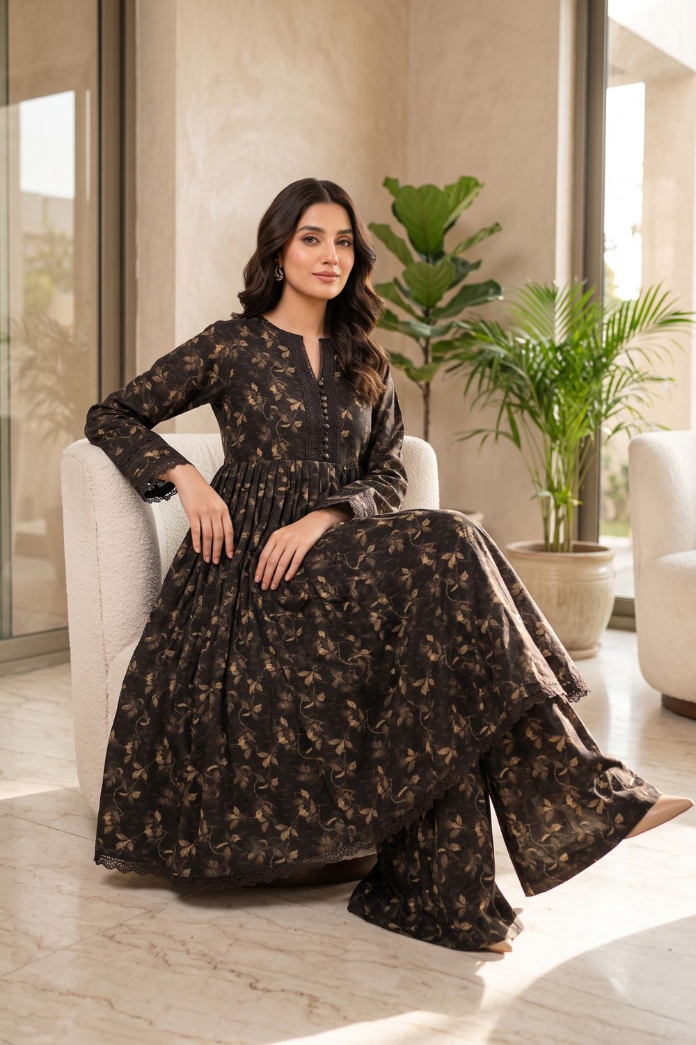 Mushtaq 2Pcs Unstitched Printed Marina Collection Desgin - 2