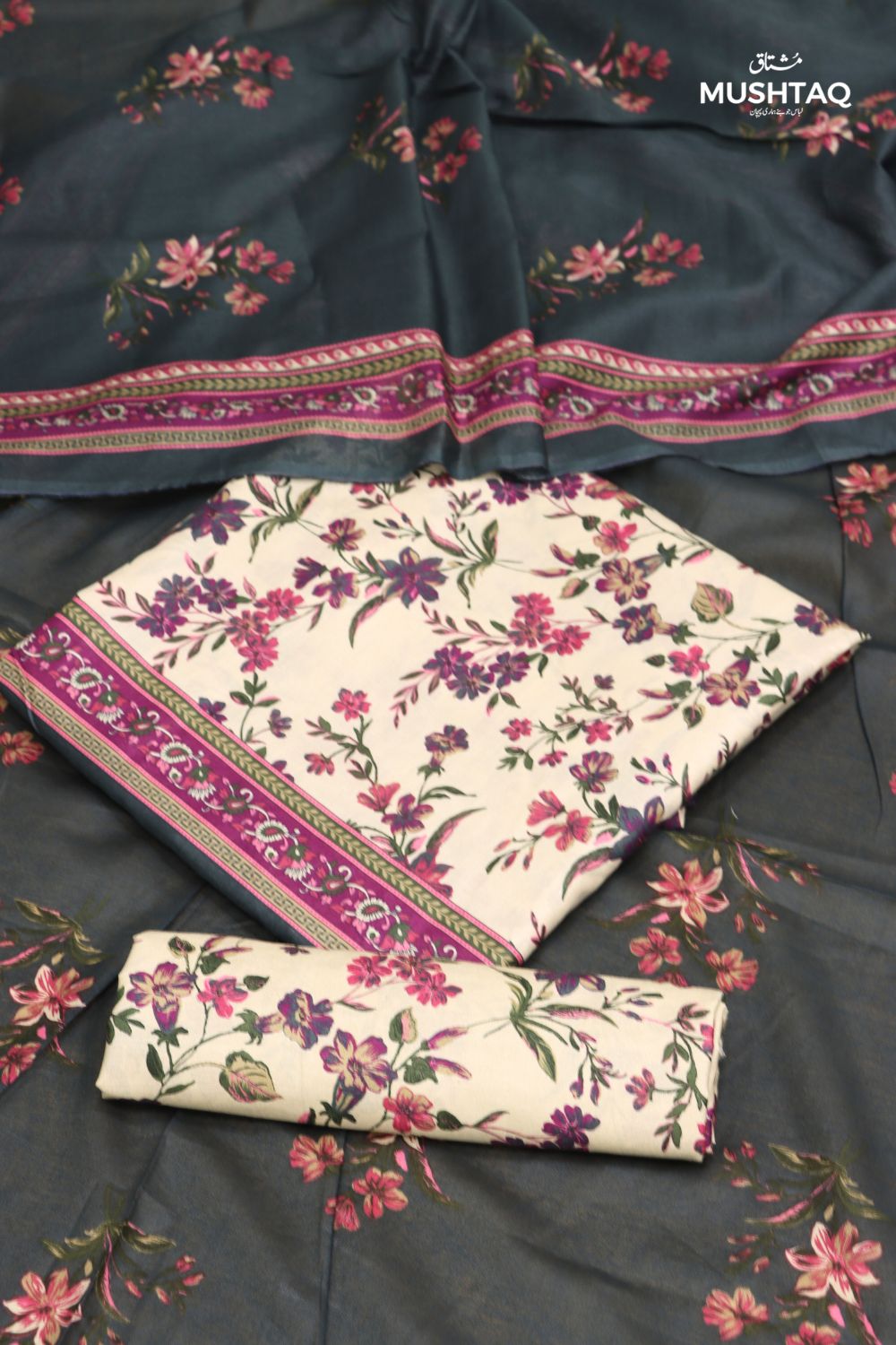 3Pcs Printed Lawn Desgin - 163