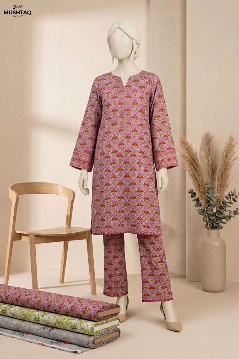 Mushtaq Gull Collection 2Pcs Printed Proshia Lawn Desgin - 5