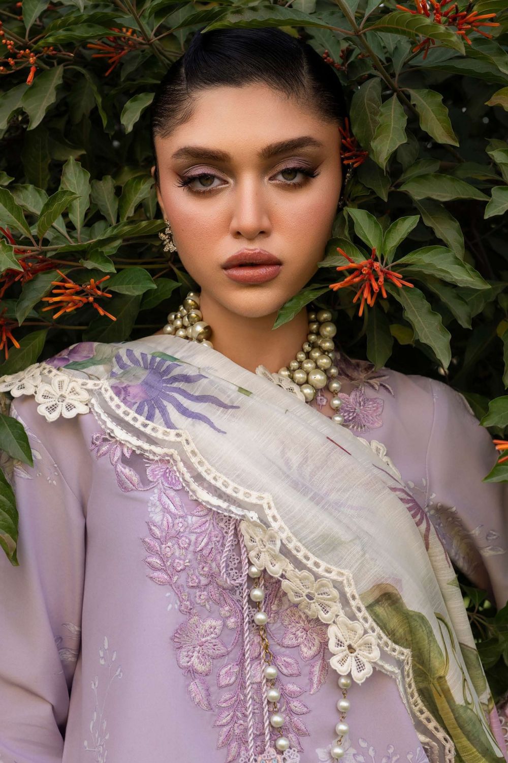 Saira * Shakira Bloom 3Pc Unstitched Embroidered Lawn Suit AVA 1-B