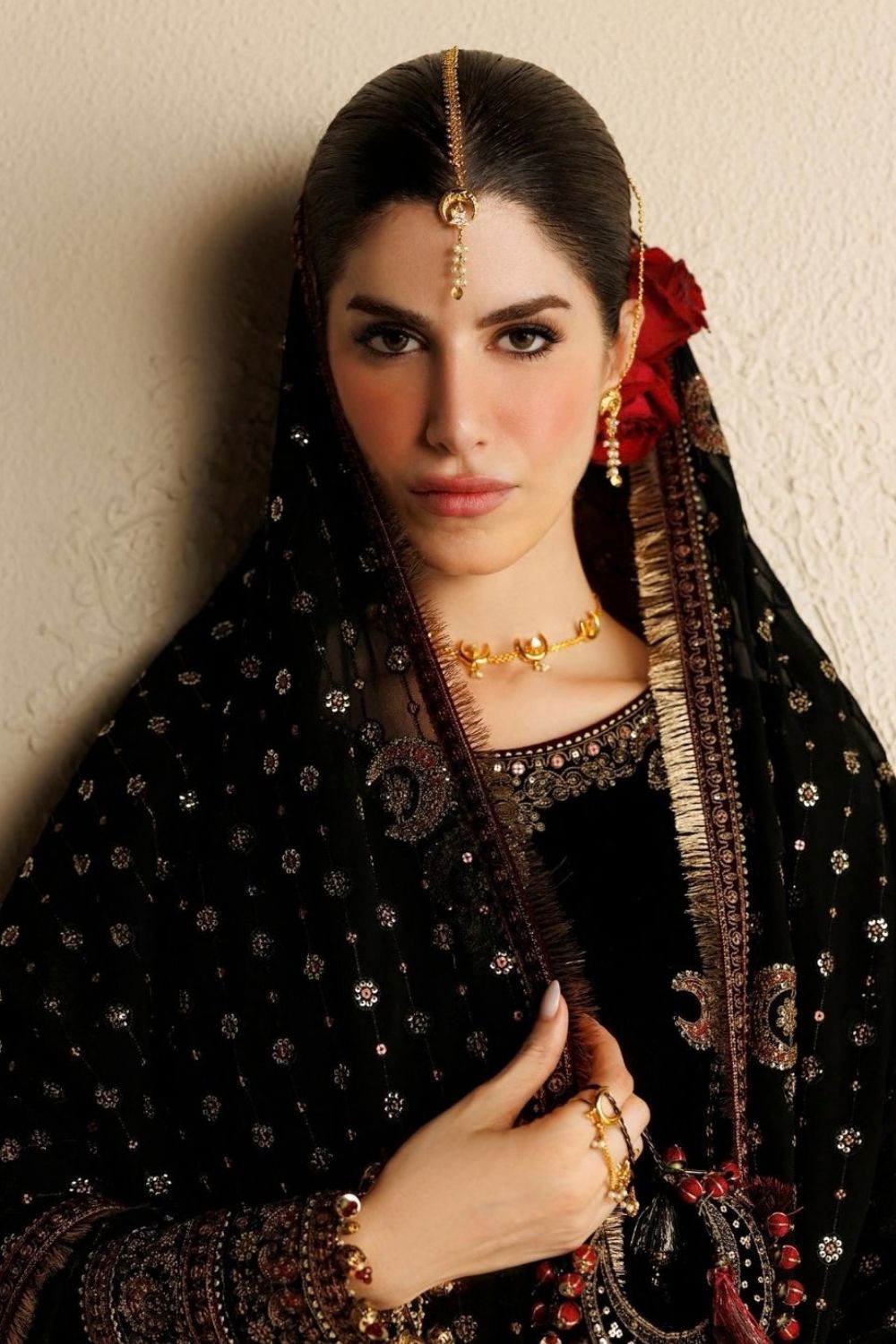 Jazmin Chandni 3 Piece Unstitched Embroidered Velvet Suit CVF26-D01