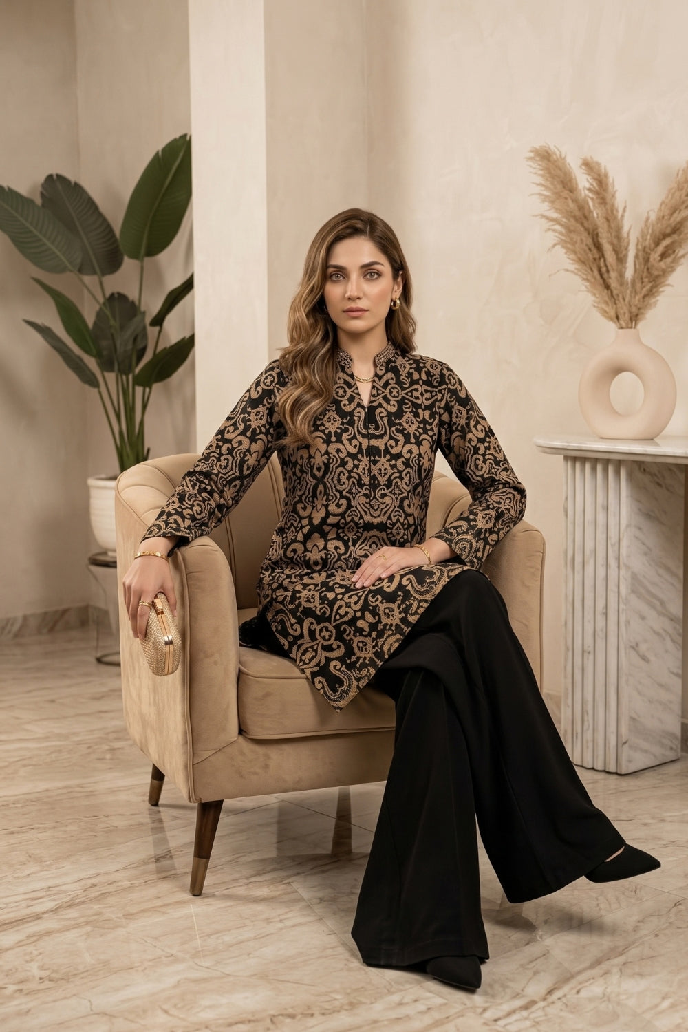Mushtaq 2Pcs Unstitched Courtrai Marina Aysh Collection Desgin - 2