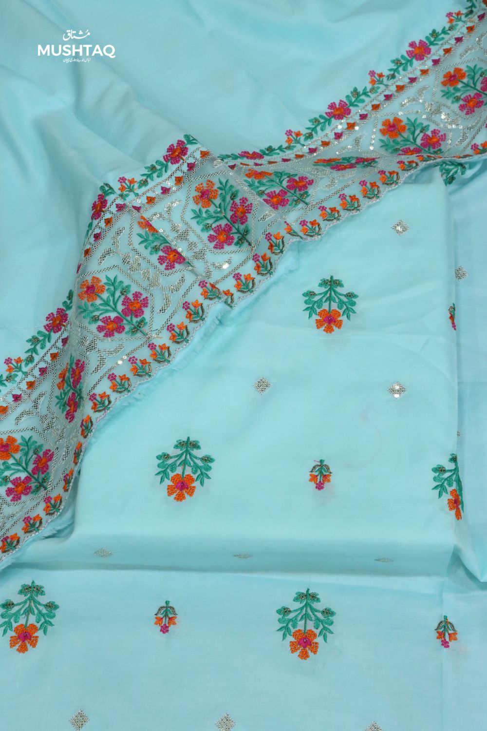 2Pcs Embroidered Lawn Desgin - 12
