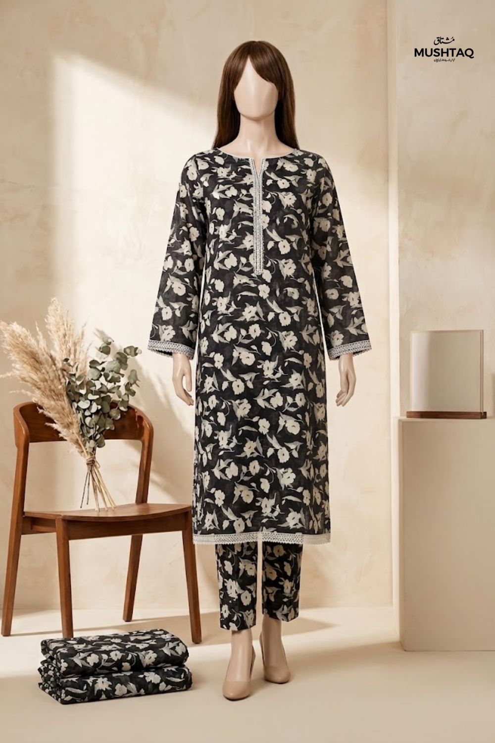 2Pcs Unstitched Printed Lawn Collection Desgin - 2