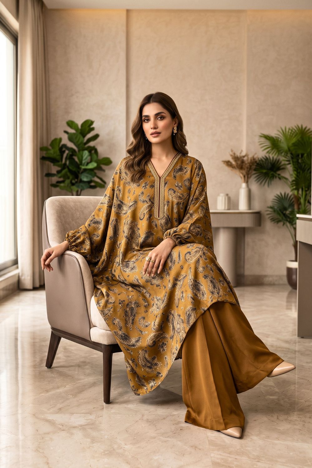 Mushtaq 2Pcs Unstitched Printed China Patti Libas Collection Desgin - 2