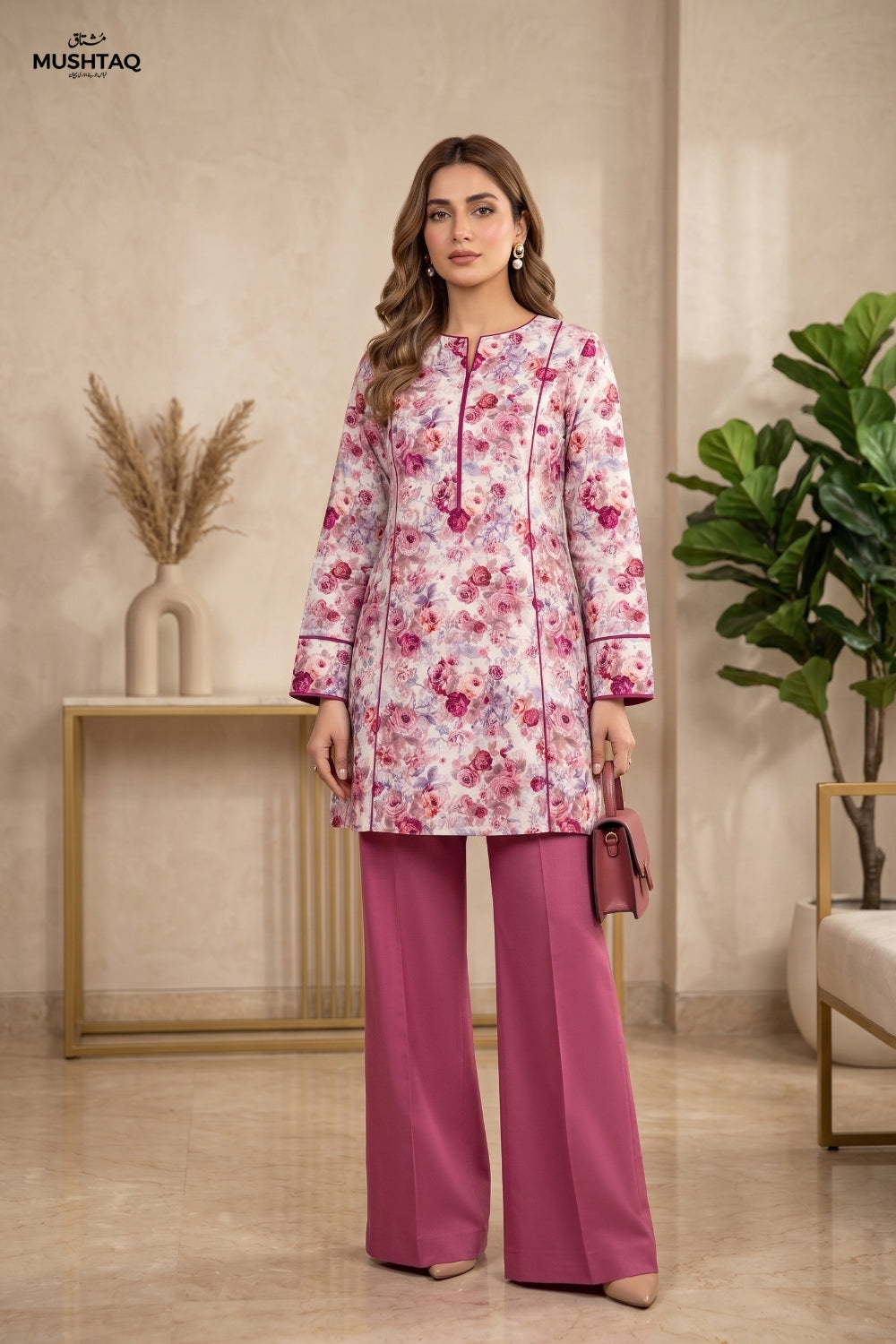 2Pcs Unstitched Printed Khaddar Mahira Collection Desgin - 2