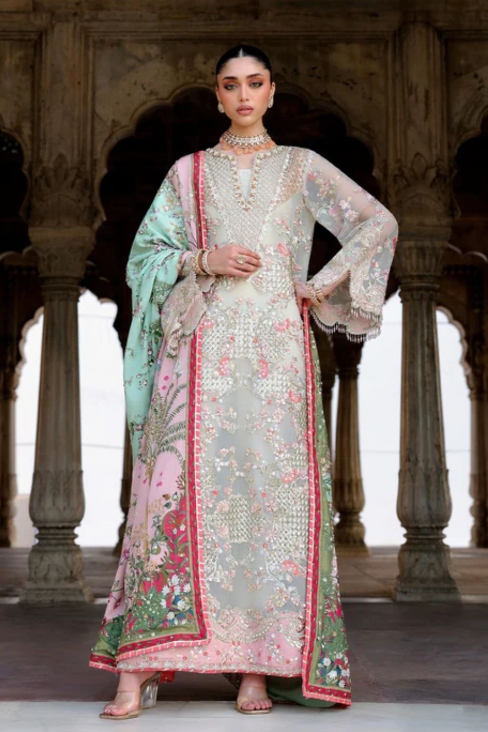 Saira Shakira Unstitched Wedding Collection CAMELLIA - Off white