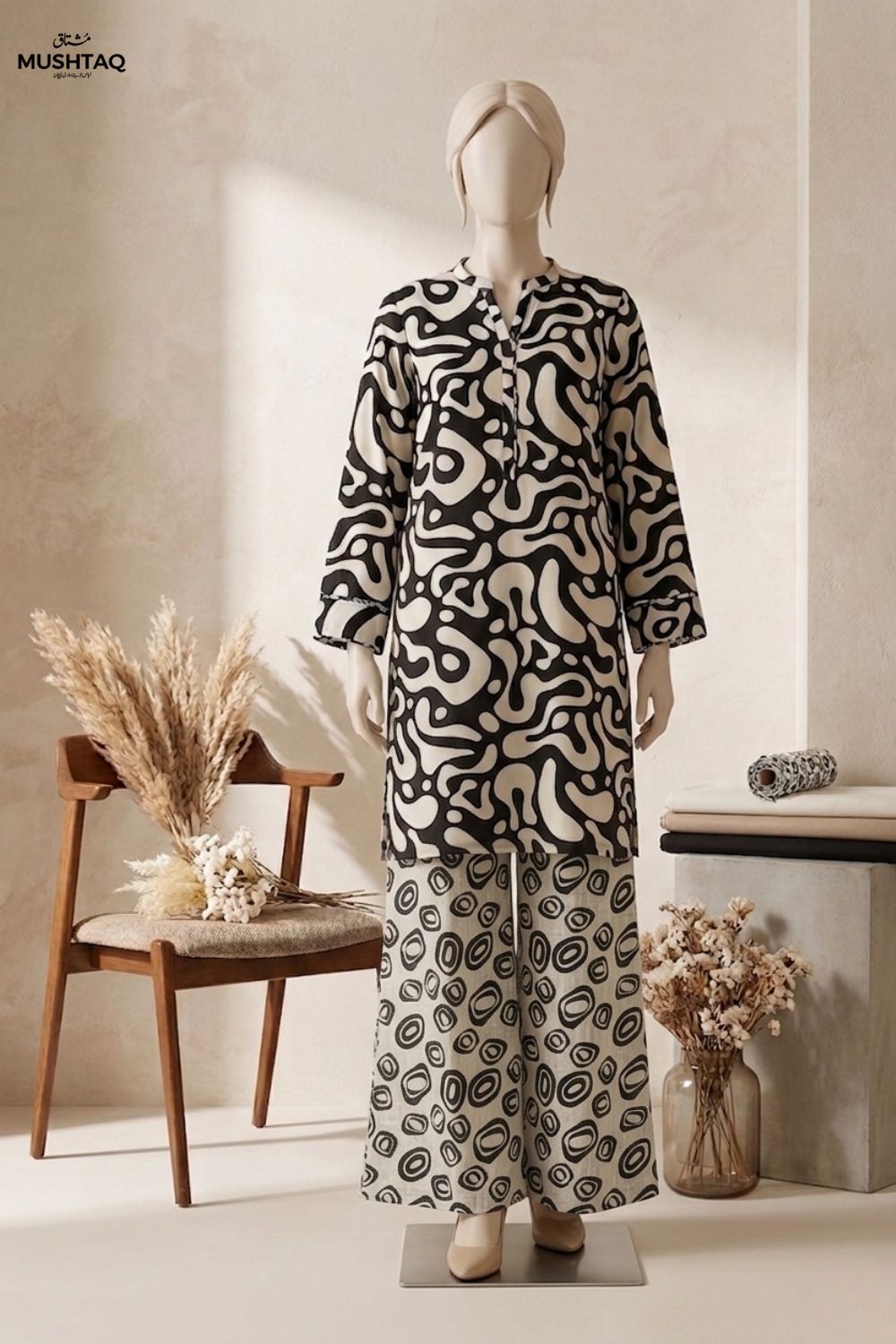 Mushtaq Ruhaniyat Collection 2Pcs Printed Lawn Desgin - 2