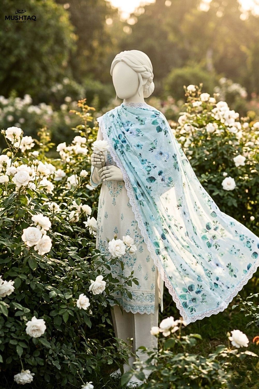 Embroidered Lawn Shawl Desgin - 26