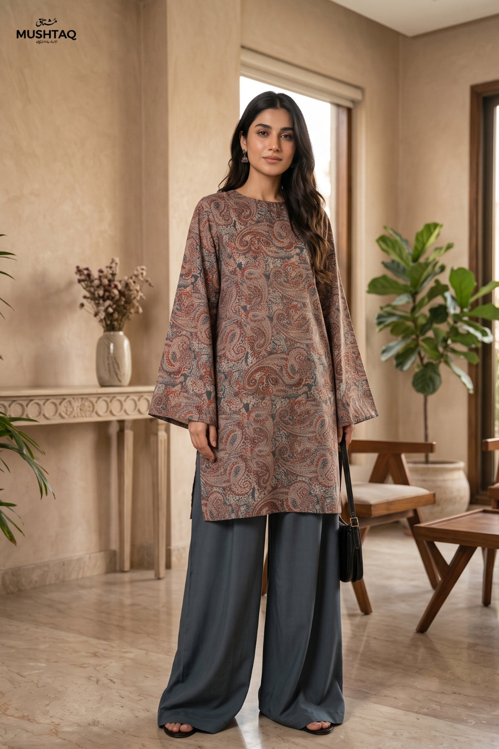 Mushtaq 2Pcs Unstitched Printed Marina Noore Collection Desgin - 3