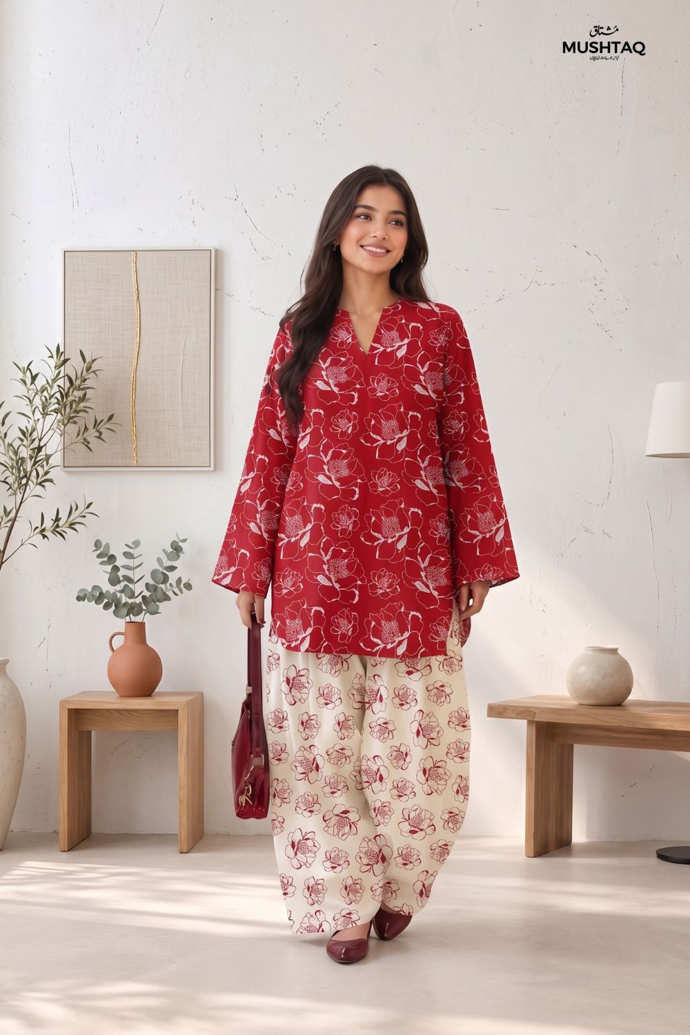 2Pcs Unstitched Printed Dur-e-Fishan Lawn Collection Desgin - 3