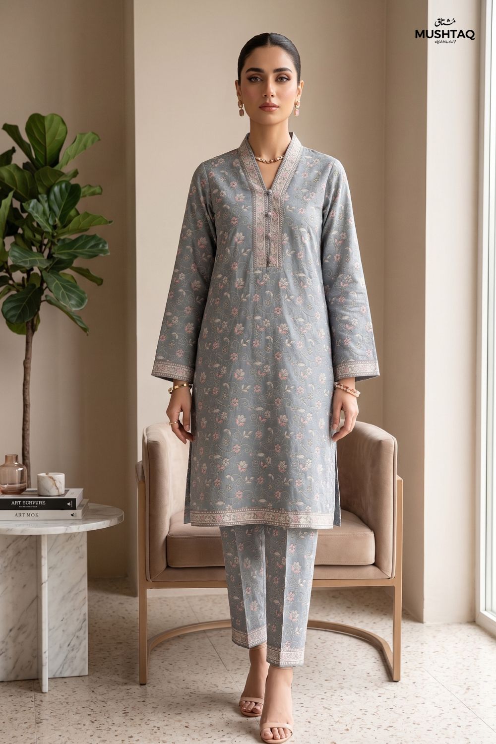 2Pcs Unstitched Printed Lawn Collection Desgin - 3