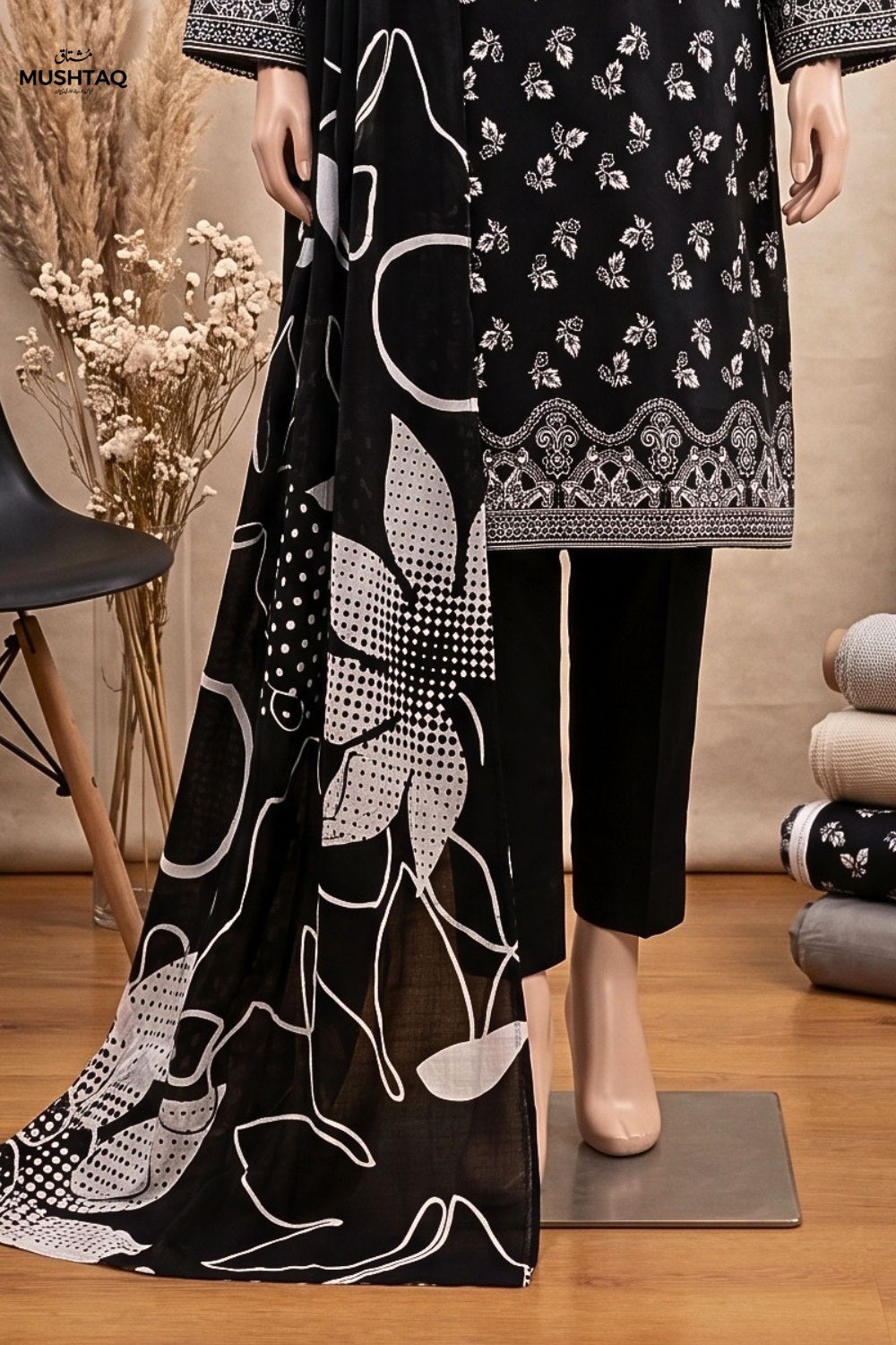 3Pcs Unstitched Printed Lawn Collection Desgin - 3