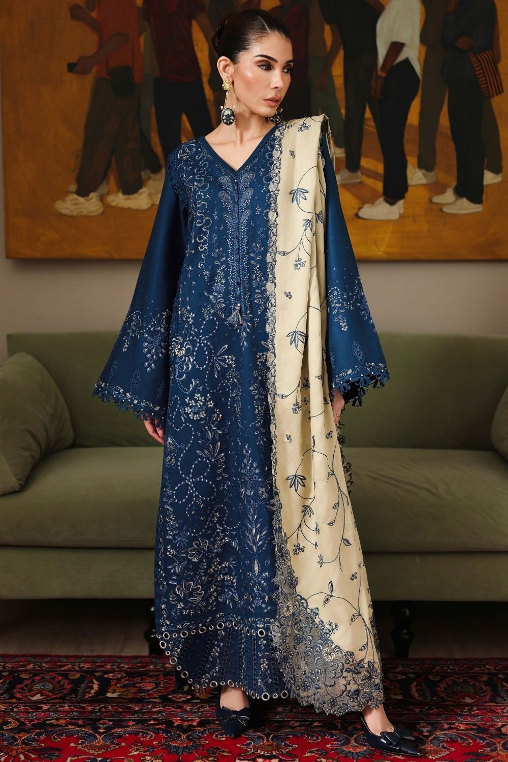 Exclusive Luxury Unstitched By Nureh 3Piece Suit NE-277