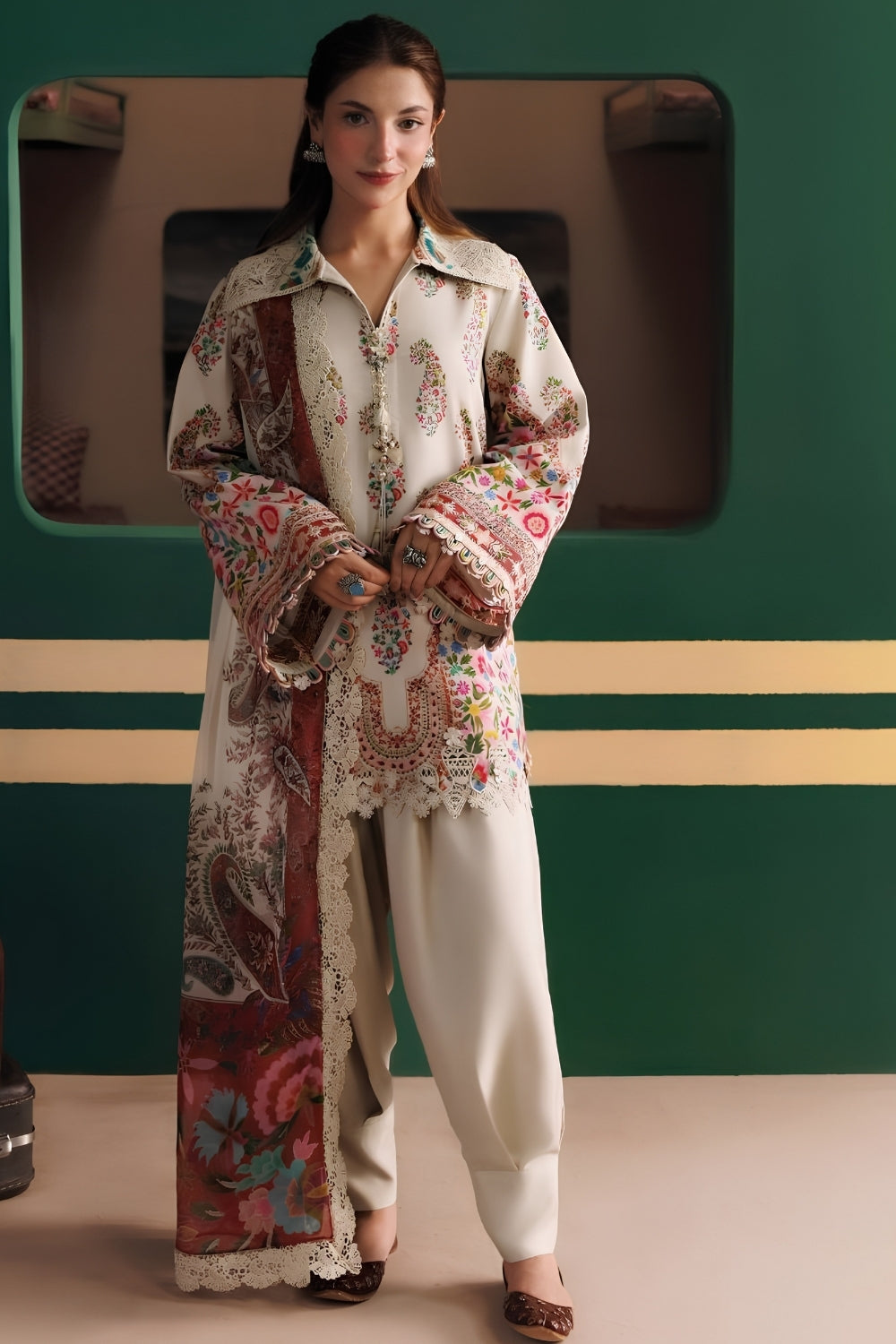 Maria B 3 Piece Unstitched Printed Suit MB-CUSV15-10A