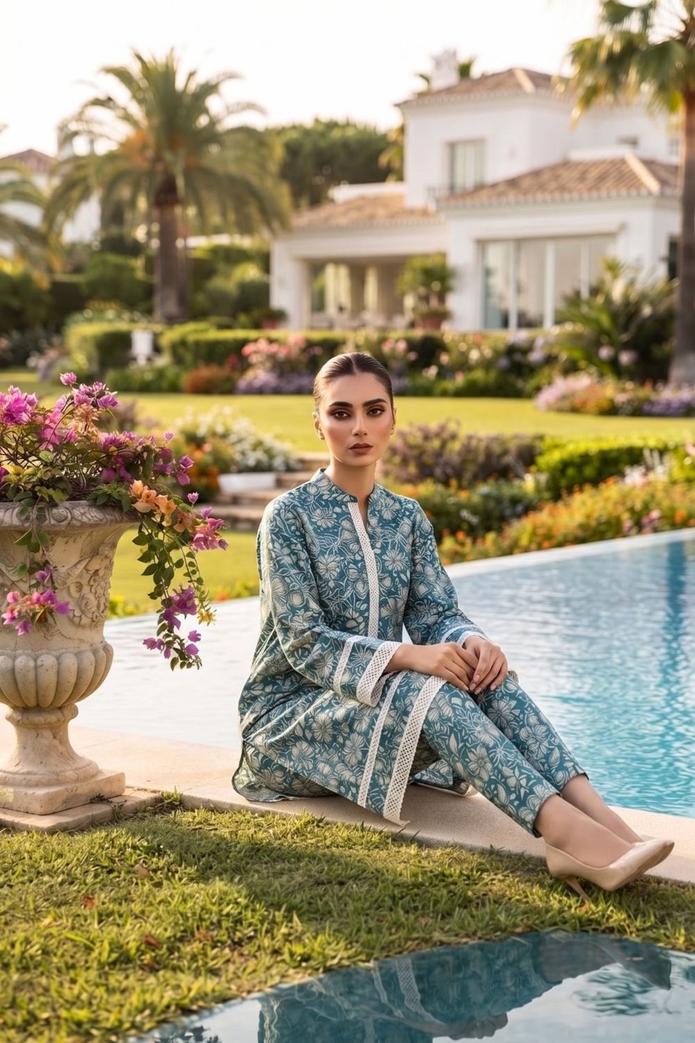 2Pcs Unstitched Printed Rang - e - Gull Lawn Collection Desgin - 2