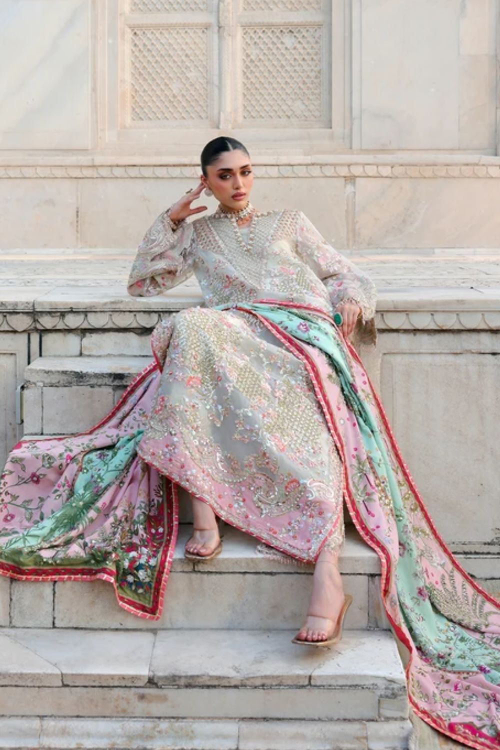 Saira Shakira Unstitched Wedding Collection CAMELLIA - Off white