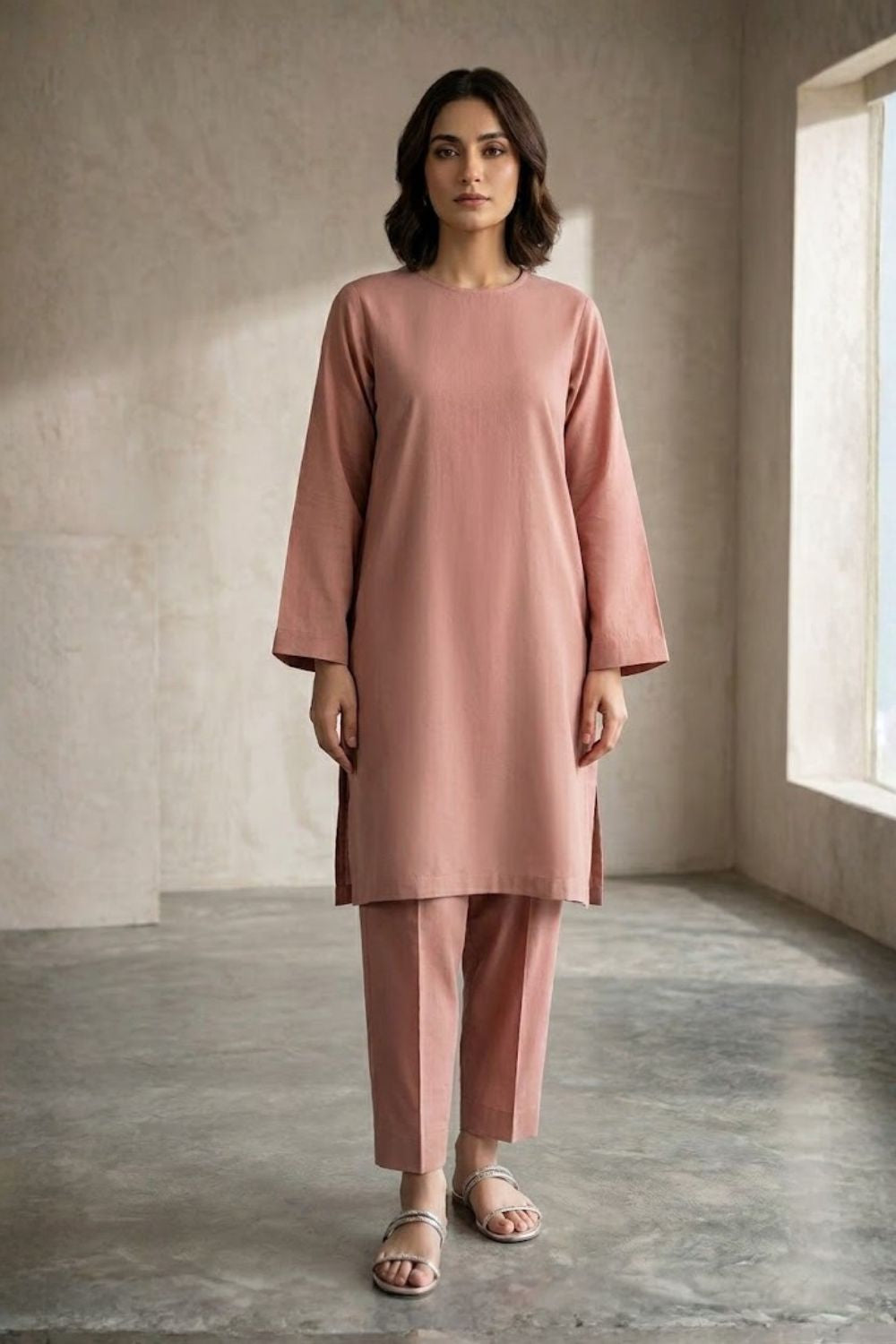 2Pcs Solid Lawn Collection By Mushtaq Desgin - 9