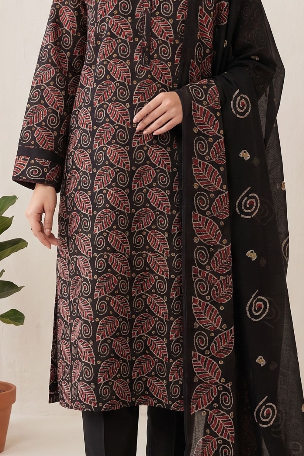 Mushtaq 3Pcs Unstitched Printed Lawn Suit Shanoor Collection Desgin - 2