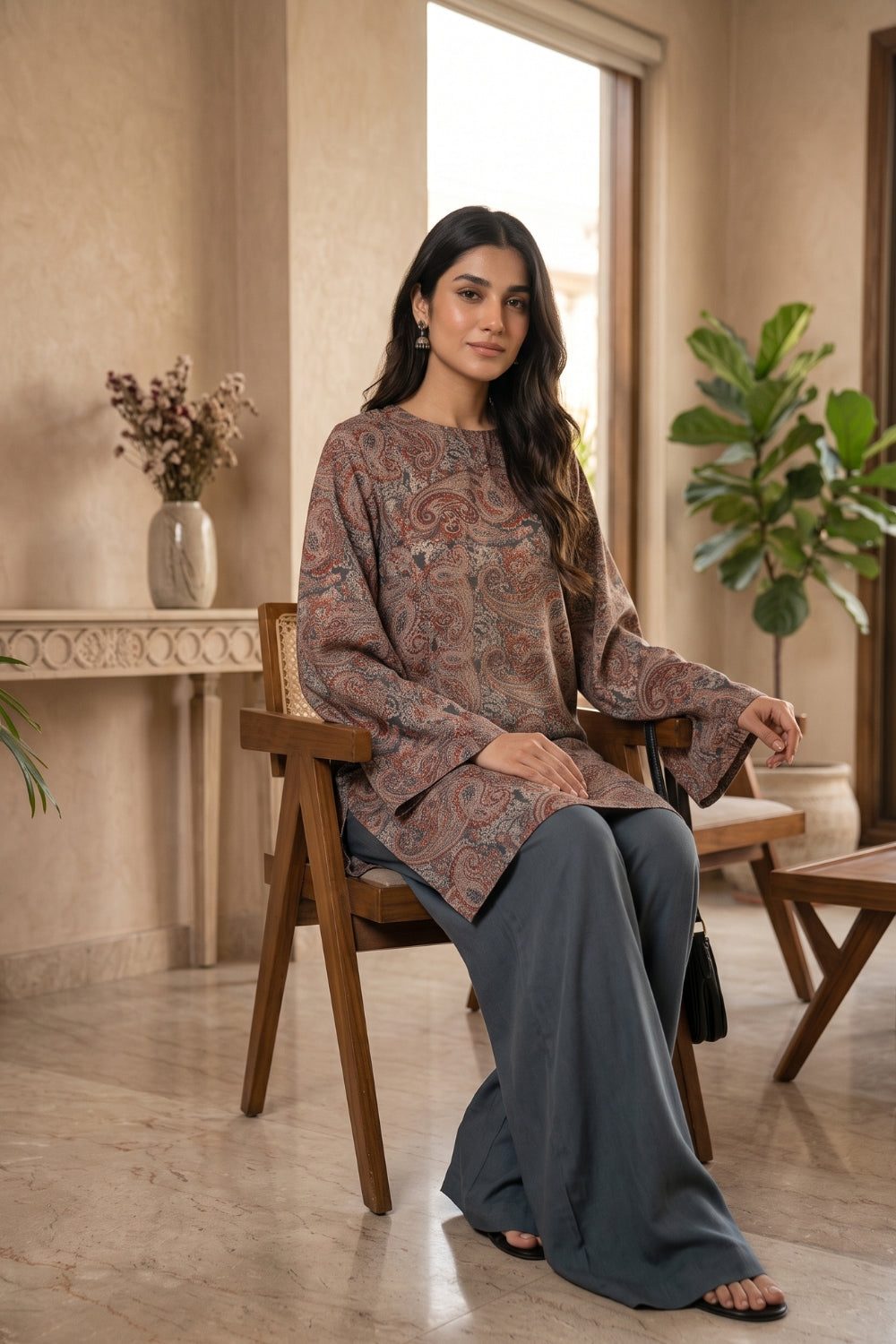 Mushtaq 2Pcs Unstitched Printed Marina Noore Collection Desgin - 3
