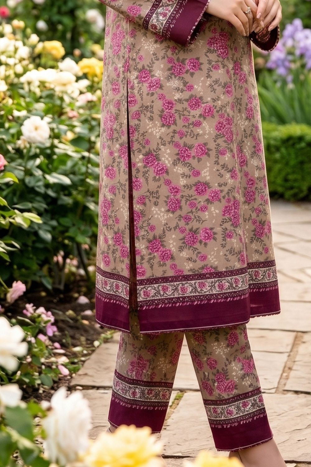 2Pcs Unstitched Printed Naaz Lawn Collection Desgin - 2