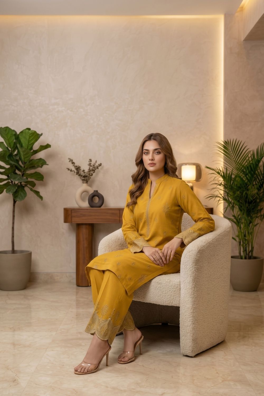 Mushtaq 2Pcs Unstitched Embroidered Marina Aroosa Collection Desgin - 3