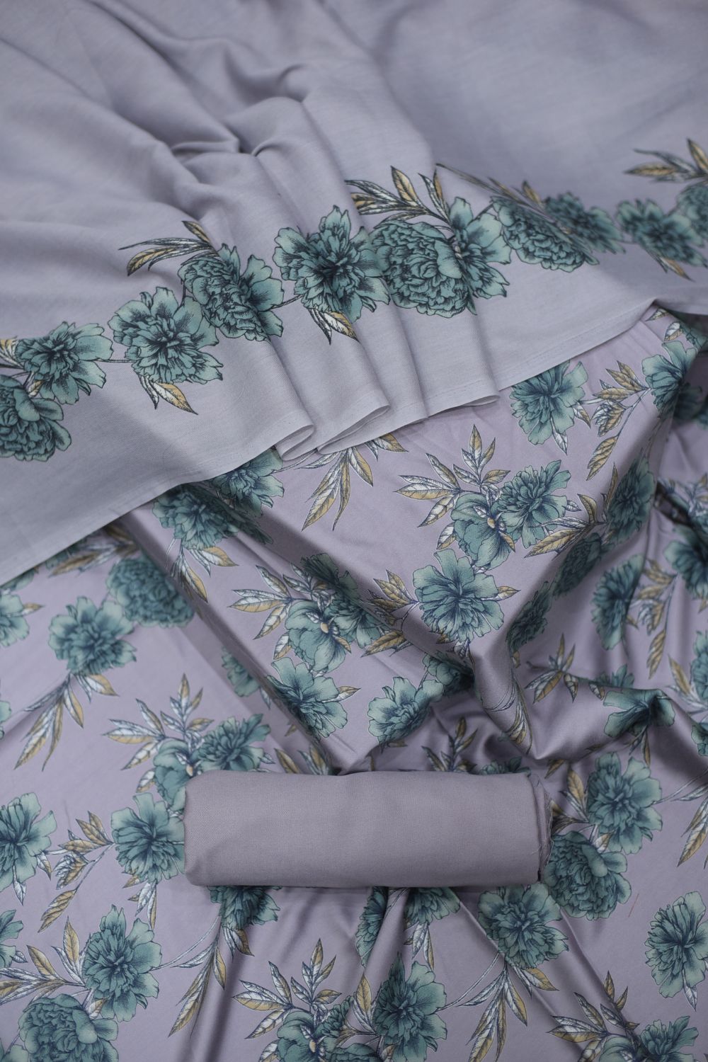 3Pcs Printed marina with wool Shawl Degsin - 25