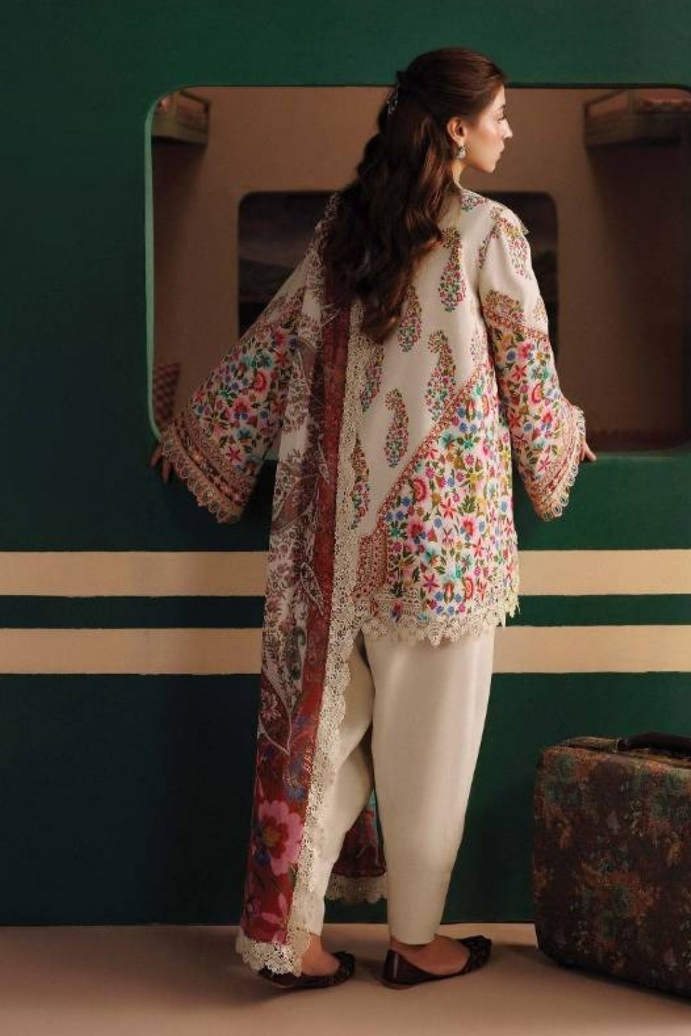 Maria B 3 Piece Unstitched Printed Suit MB-CUSV15-10A
