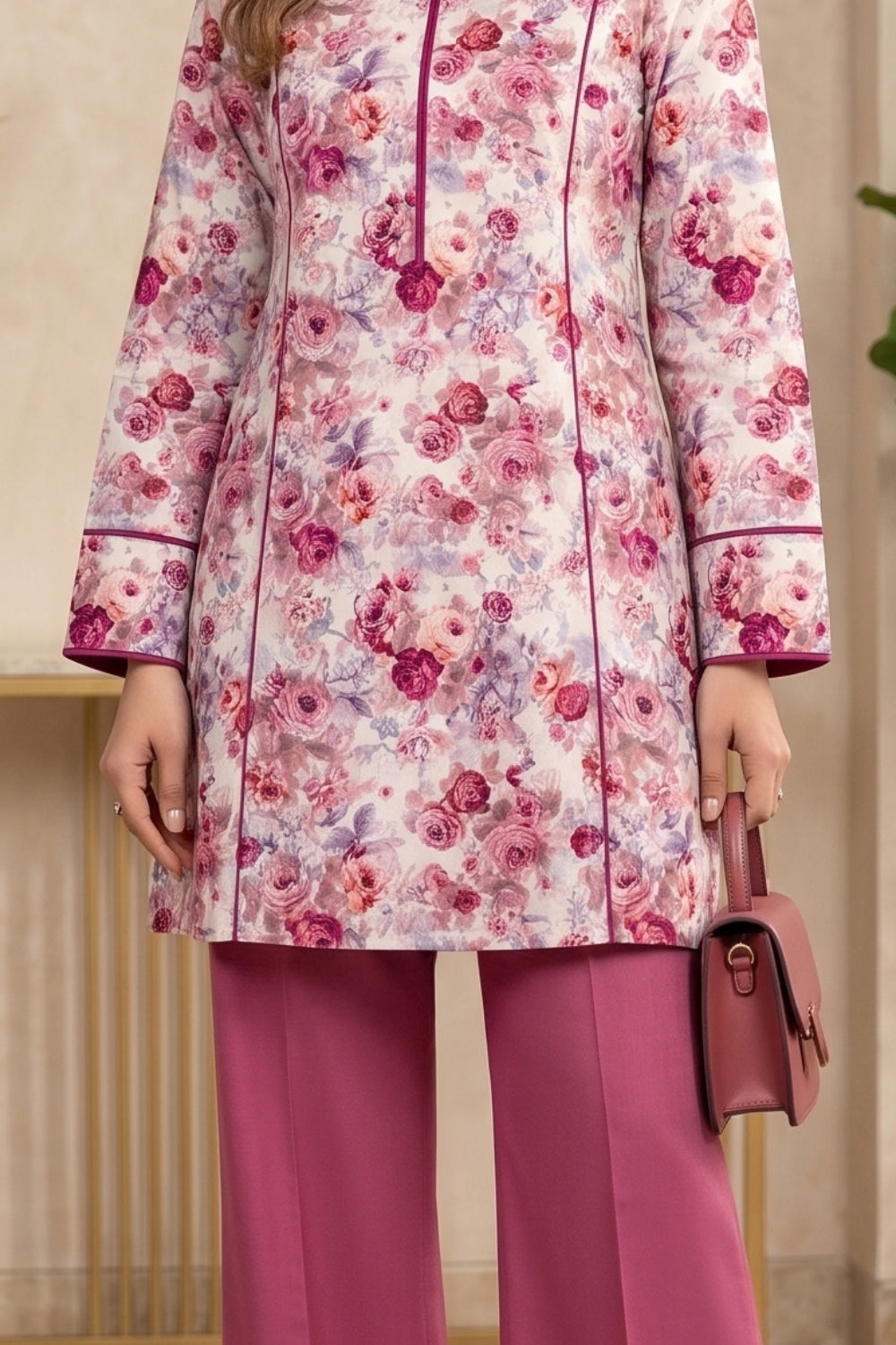 2Pcs Unstitched Printed Khaddar Mahira Collection Desgin - 2