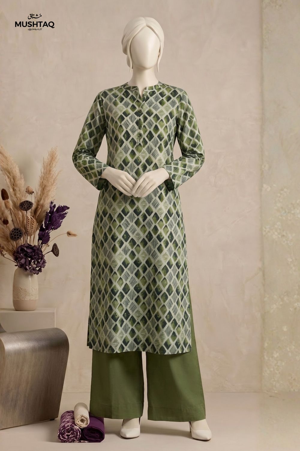 2Pcs Unstitched Printed Izzah Lawn Collection Desgin - 4