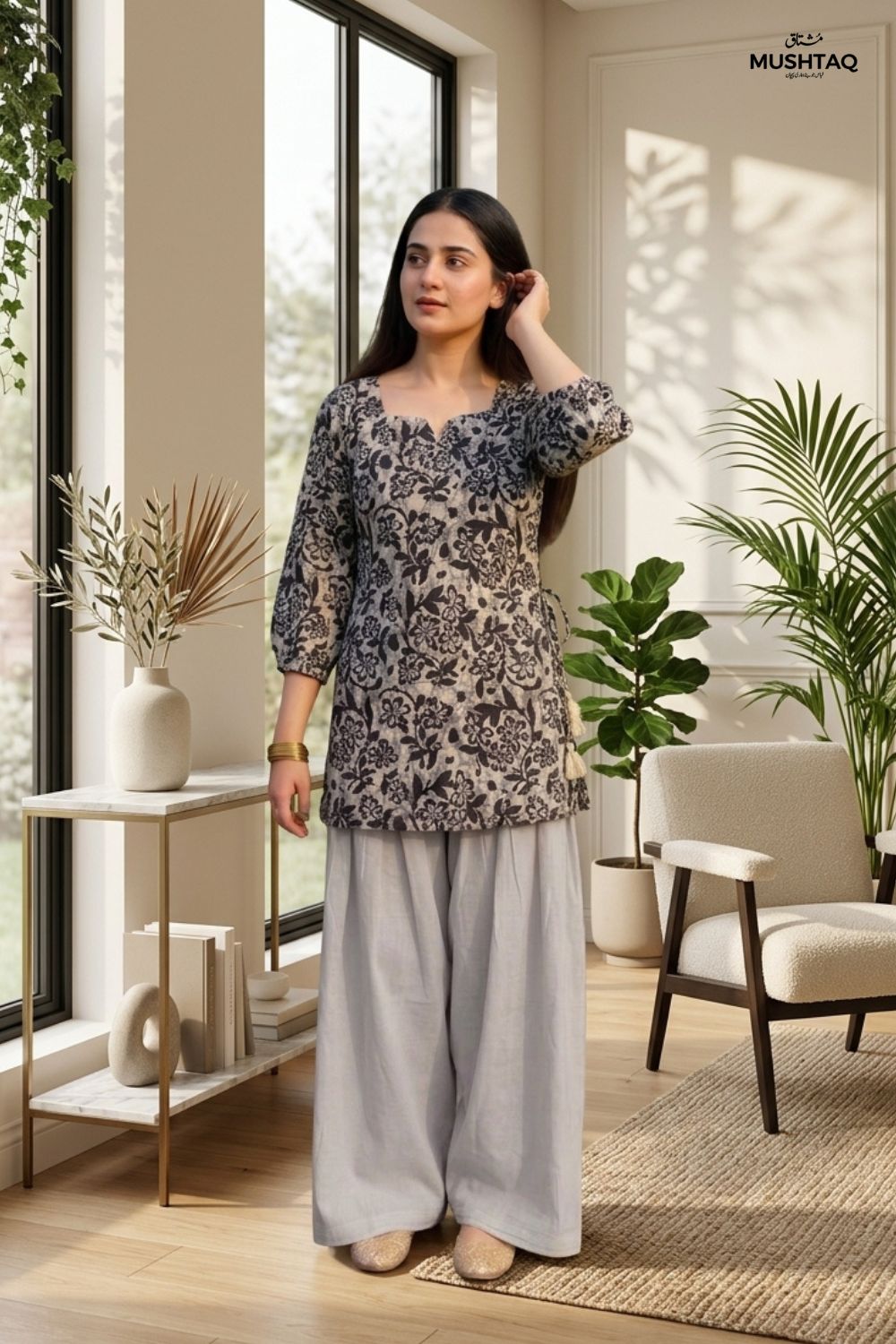 2Pcs Unstitched Printed Lawn Dua Collection Desgin - 4