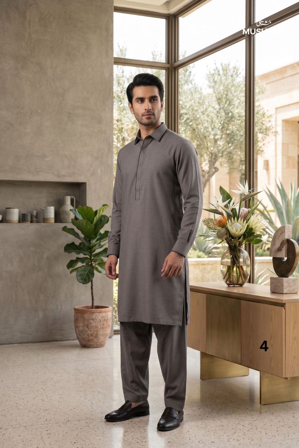 Mens Unstitched Cotton Khaddar Collection Desgin - 4