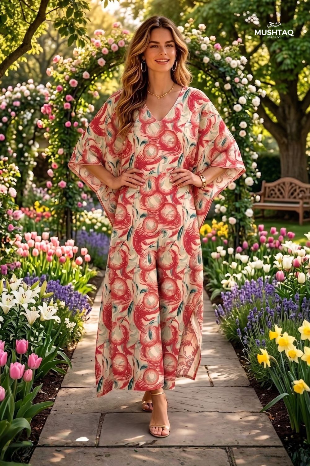 Mushtaq 2Pcs Stitched Printed Kaftan Collection Desgin - 4