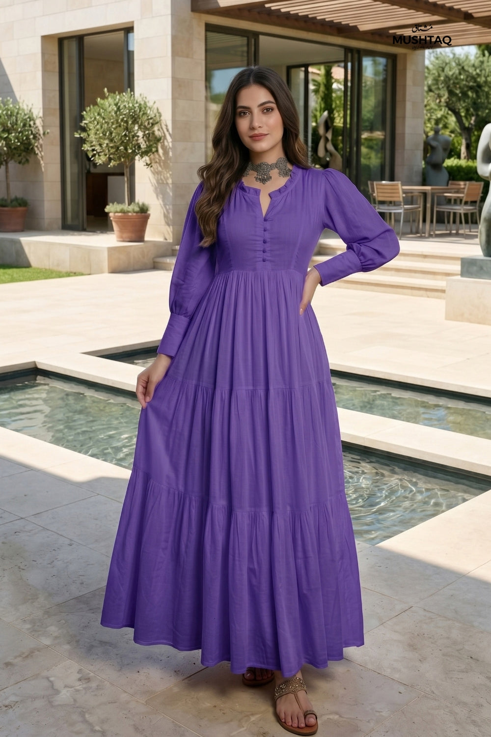 Mushtaq 2Pcs Unstitched Plain Khaddar Aira Collection Desgin - 4