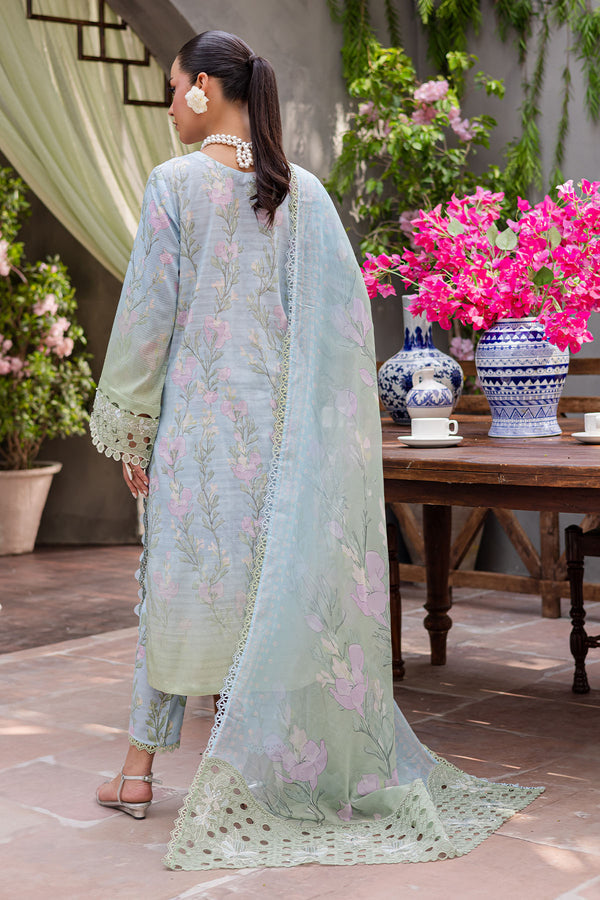 Bloom by Nureh Unstitched Embroidered Lawn 3 Piece Suit NU26UBL BL-07 - Festive Collection