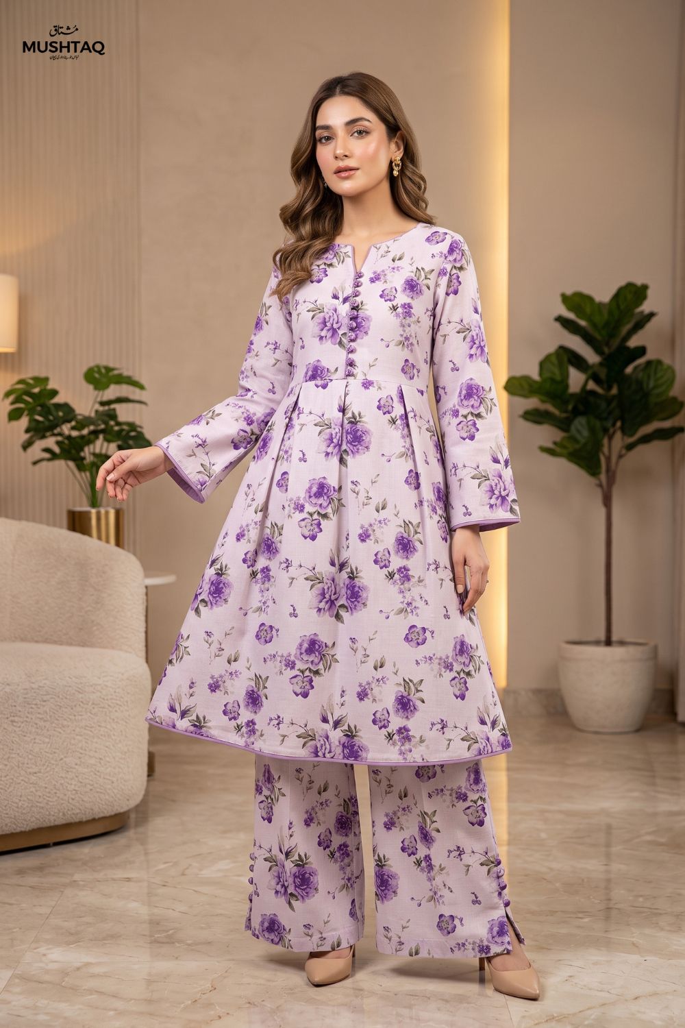 2Pcs Unstitched Printed Khaddar Nyra Collection Desgin - 4