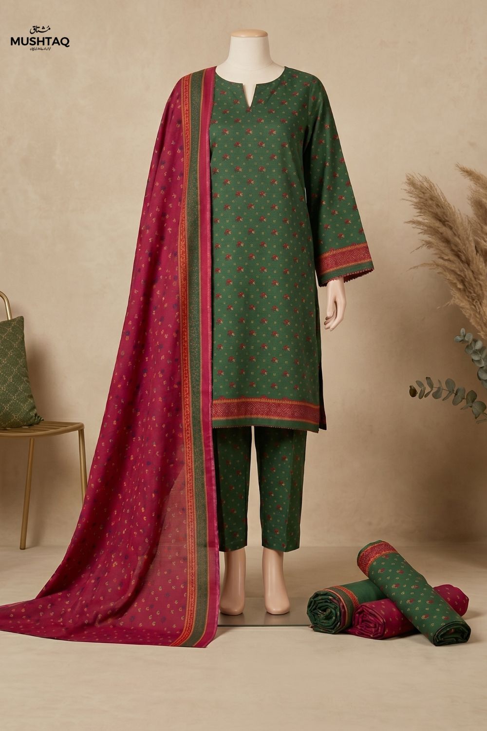 3Pcs Printed Lawn Desgin - 276