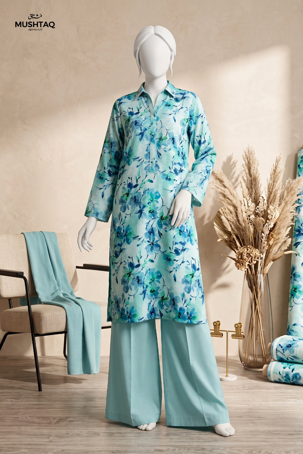 2Pcs Unstitched Printed Aiesh Lawn Collection Desgin - 4