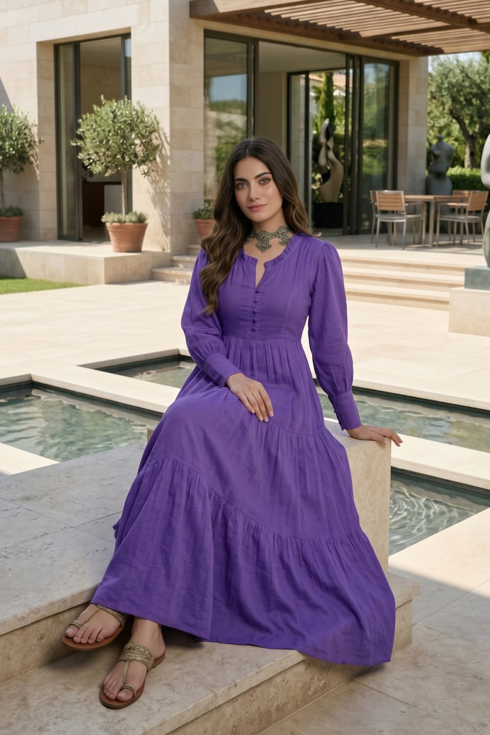 Mushtaq 2Pcs Unstitched Plain Khaddar Aira Collection Desgin - 4