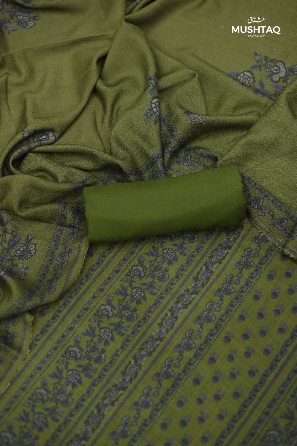 3Pcs Printed marina with wool Shawl Degsin - 17