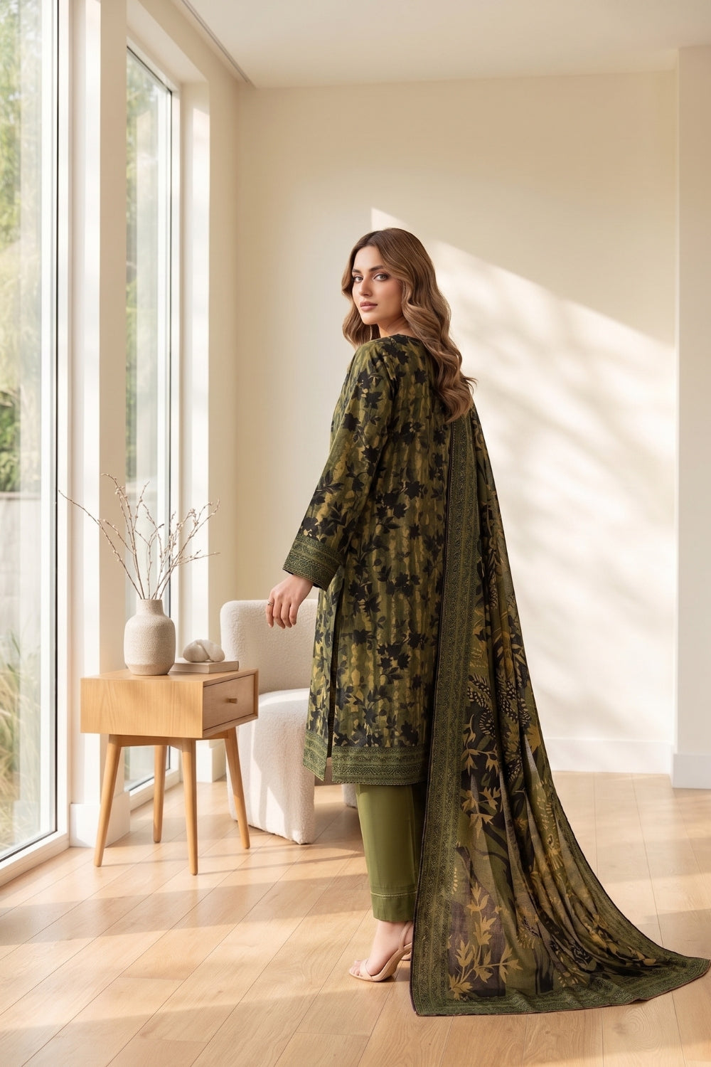 Mushtaq 3Pcs Unstitched Printed Lawn Suit Elara Collection Desgin - 4